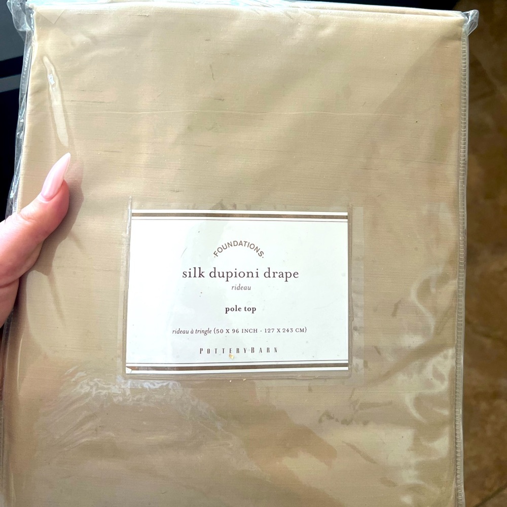 COPY - NWT Pottery Barn silk drapes